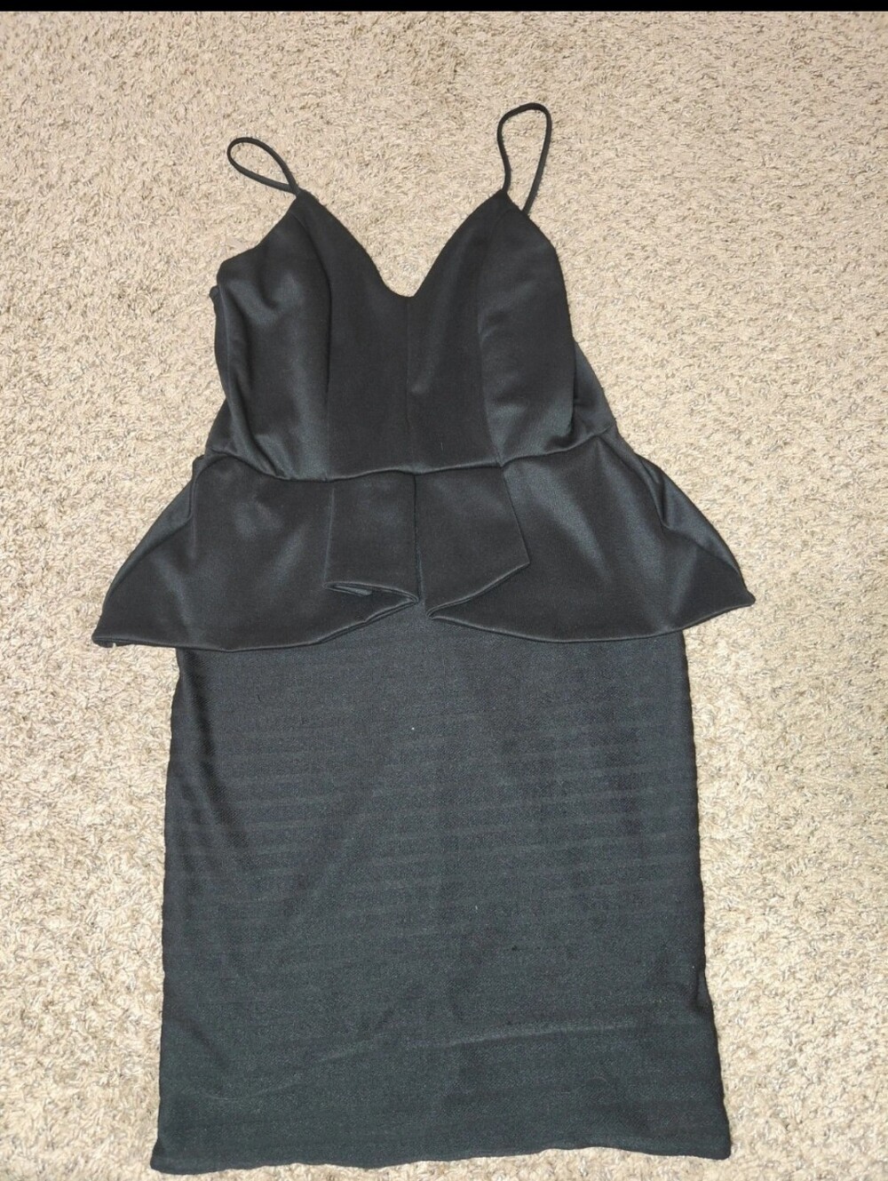 Charlotte Russe Black Peplum Cami Dress